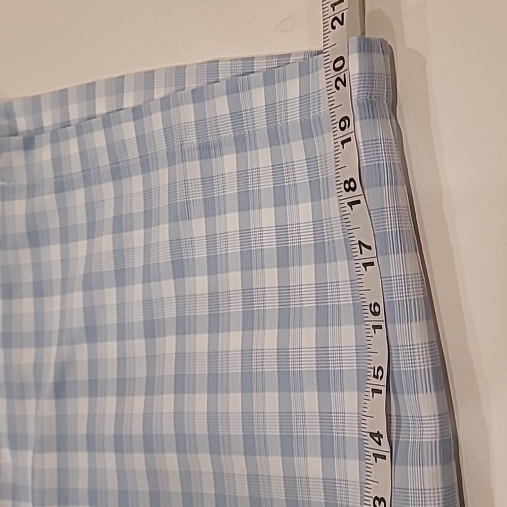 Walter Hagen Plaid Golf Shorts Light Blue White 36W - Picture 11 of 11